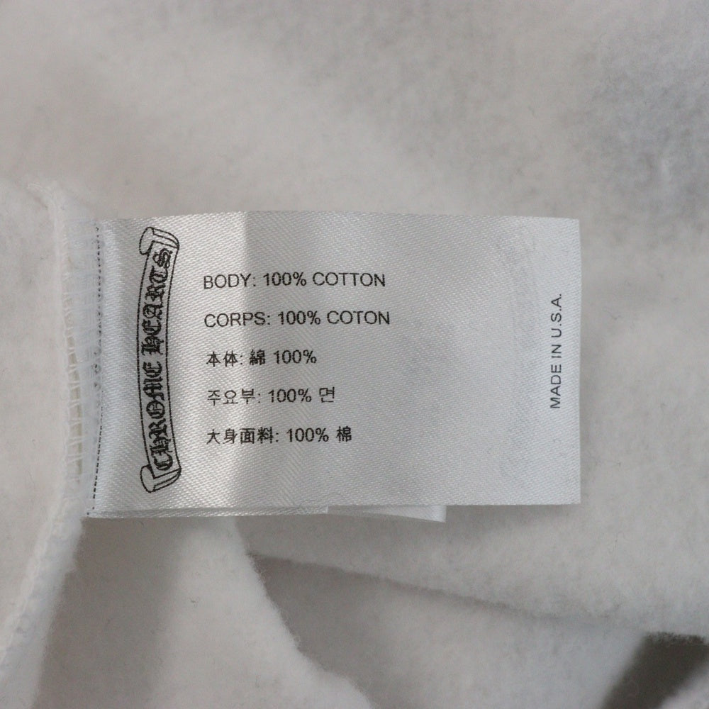 CHROME HEARTS(クロムハーツ) SWTSHRT PLVR 袖英字プリントプルオーバーパーカー ホワイト