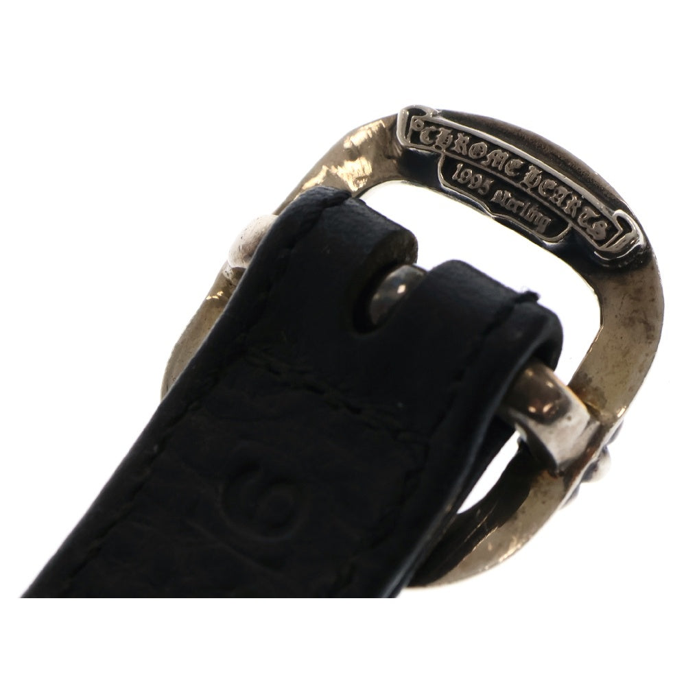 CHROME HEARTS(クロムハーツ) スクロールラベル ガンスリンガー ブレスレット ブラック/シルバー