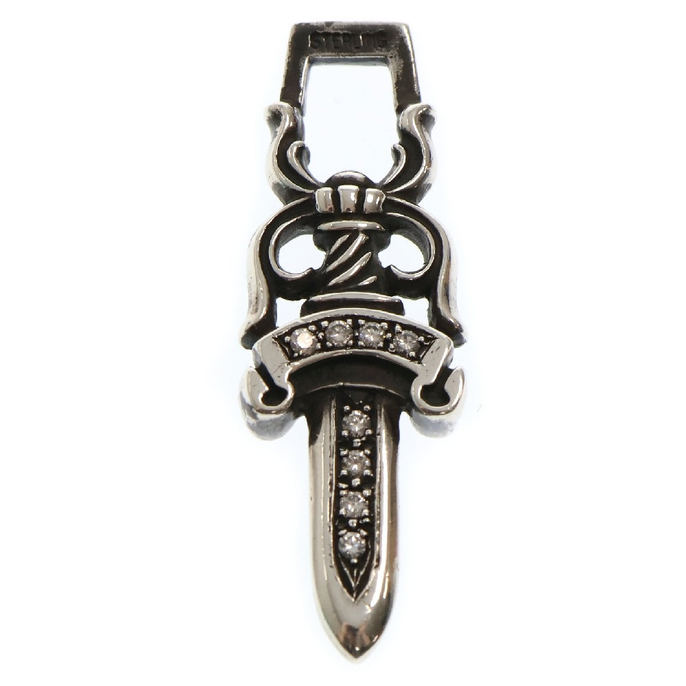 CHROME HEARTS(クロムハーツ) #10 DAGGER P/D #10 ダガーチャーム PAVEダイヤ シルバーネックレストップ