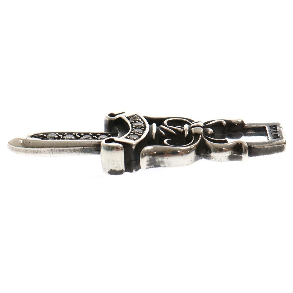CHROME HEARTS(クロムハーツ) #10 DAGGER P/D #10 ダガーチャーム PAVEダイヤ シルバーネックレストップ