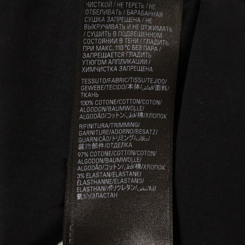 BALENCIAGA(バレンシアガ) 23AW PIERCED ROUND ピアスデザイン 装飾 ダメージ加工ロンT ロングスリーブTシャツ 長袖カットソー ブラック