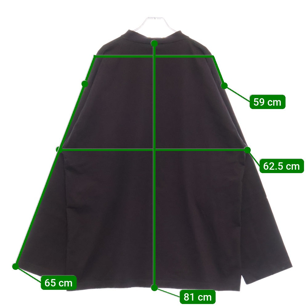 BALENCIAGA(バレンシアガ) 23AW PIERCED ROUND ピアスデザイン 装飾 ダメージ加工ロンT ロングスリーブTシャツ 長袖カットソー ブラック