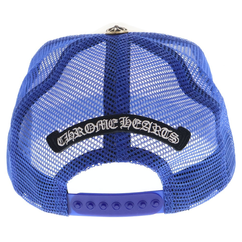 CHROME HEARTS(クロムハーツ) Vertical Logo Trucker Cap ヴァーティカルロゴ メッシュキャップ ブルー/ホワイト