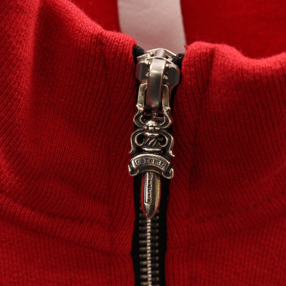 CHROME HEARTS(クロムハーツ) SAILIN ON 1 2 ZIP バック刺繍ハーフジップスウェットトレーナー レッド