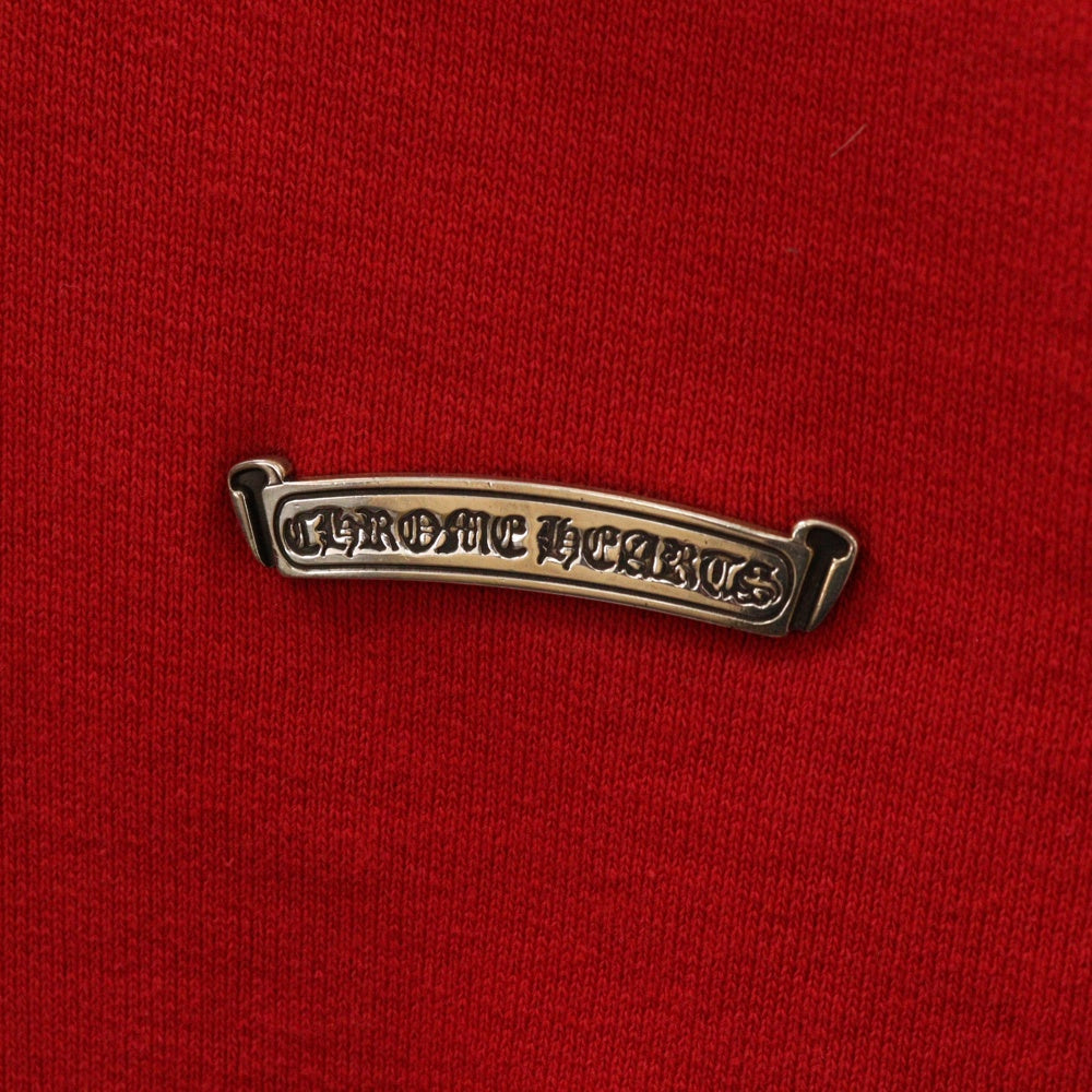 CHROME HEARTS(クロムハーツ) SAILIN ON 1 2 ZIP バック刺繍ハーフジップスウェットトレーナー レッド