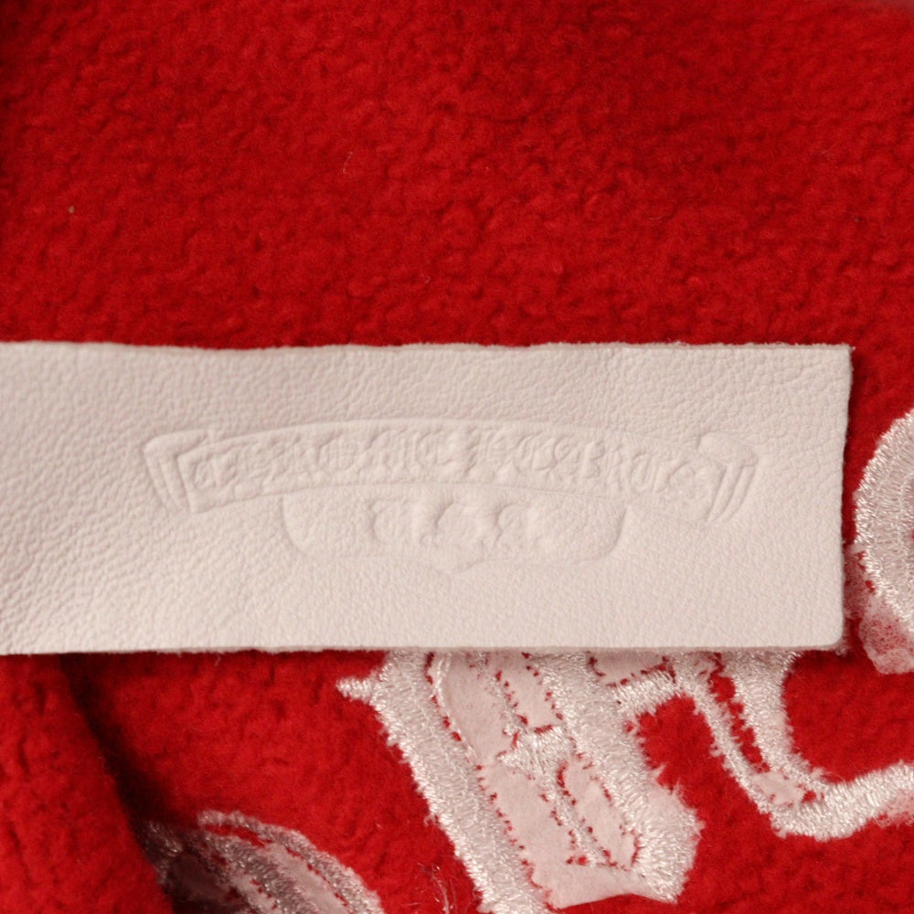 CHROME HEARTS(クロムハーツ) SAILIN ON 1 2 ZIP バック刺繍ハーフジップスウェットトレーナー レッド