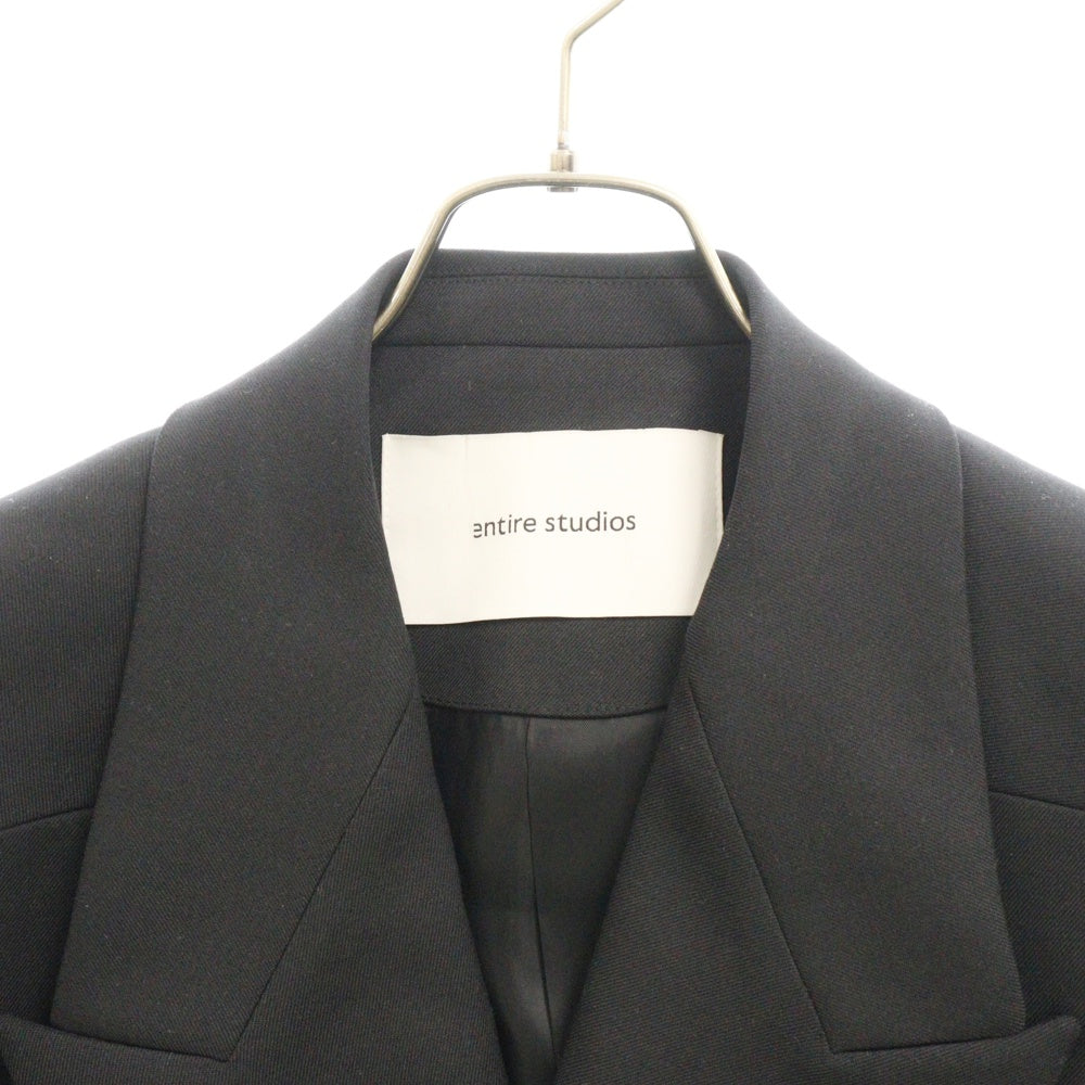entire studios(エンタイア スタジオ) DOUBLE BREASTED BLAZER ダブルブレスドブレザー テーラードジャケット ブラック ES2438BLS