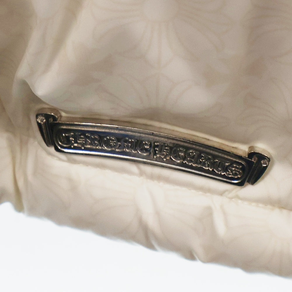 CHROME HEARTS(クロムハーツ) STIFF V2 FBRC CHプラス総柄クロスボールボタンナイロンダウンジャケット ホワイト