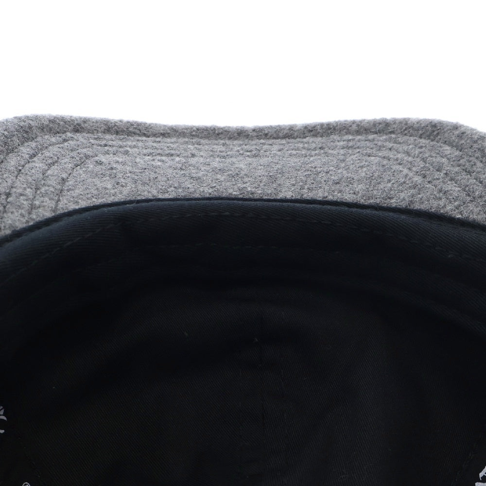 CHROME HEARTS(クロムハーツ) CHレザーパッチウールキャップ 帽子 グレー