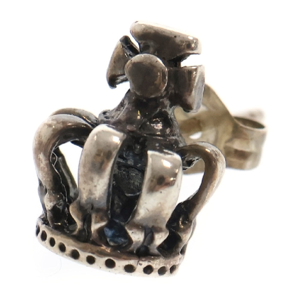 ROYAL ORDER(ロイヤルオーダー) HALF TINY CROWN STUD タイニー クラウン スタッドピアス シルバー