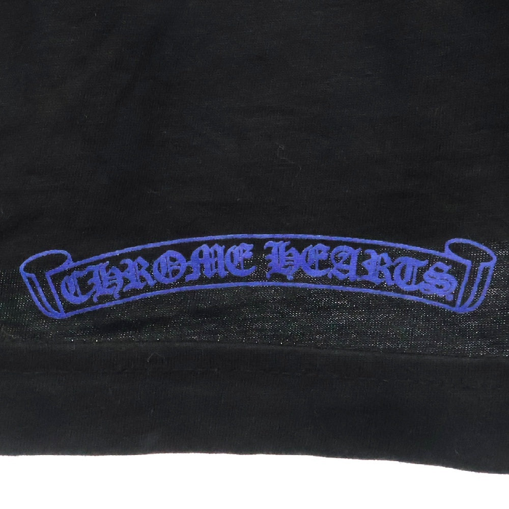 CHROME HEARTS(クロムハーツ) CH L S 1 ネックロゴプリント長袖Tシャツ カットソー ブラック/パープル