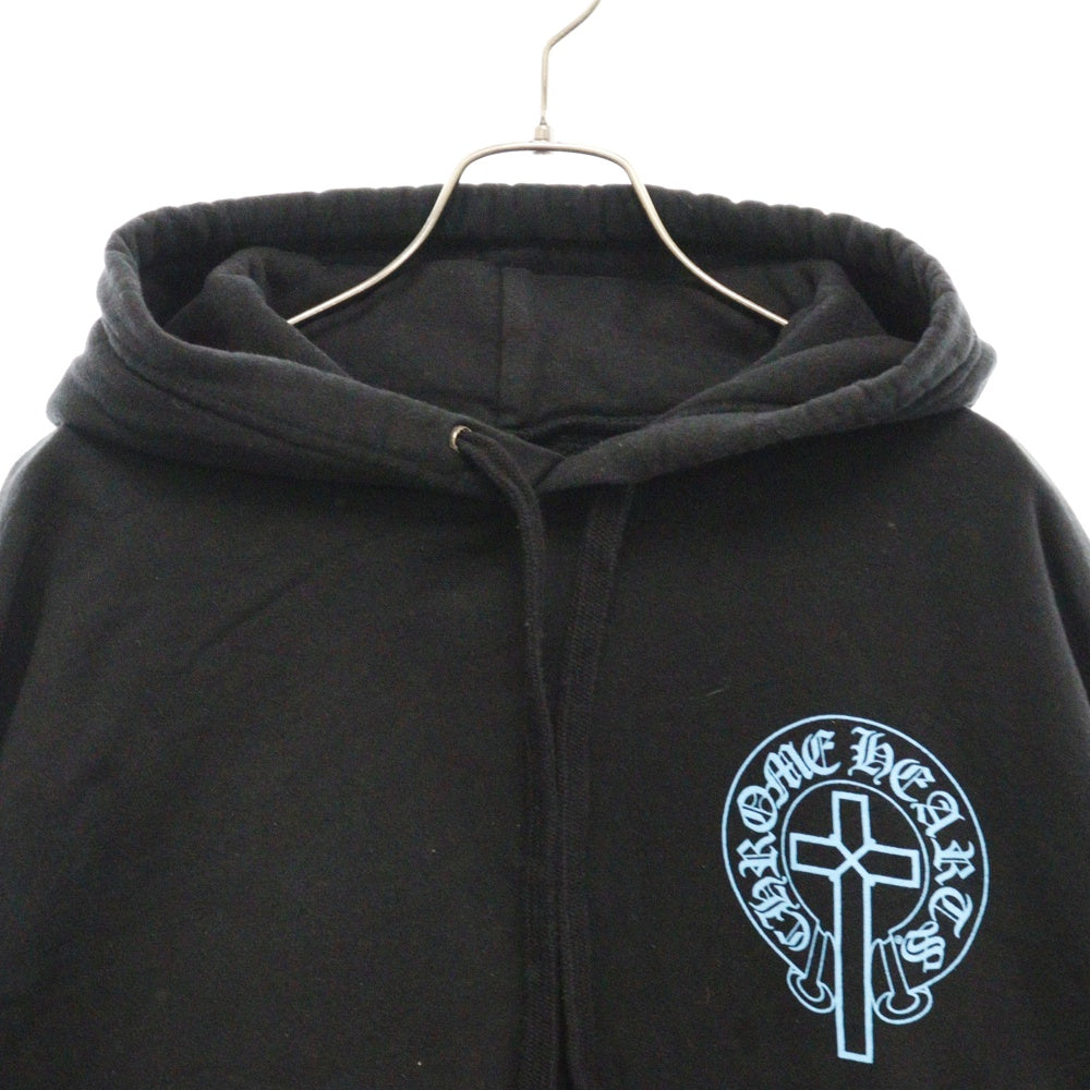 CHROME HEARTS(クロムハーツ) WWW.CHROMEHEARTS.COM MAPPLETHORPE オンライン限定メイプルソープホースシュー プルオーバーパーカー ブルー/ブラック