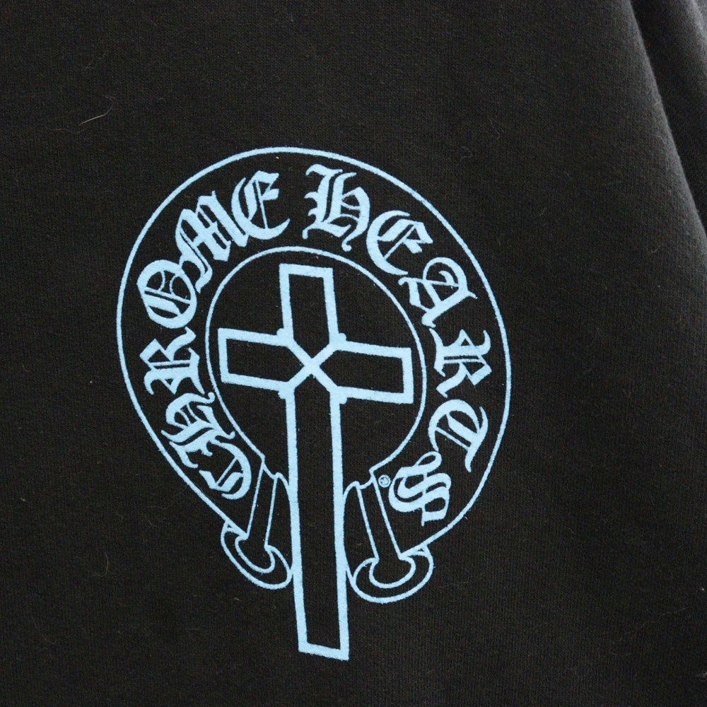 CHROME HEARTS(クロムハーツ) WWW.CHROMEHEARTS.COM MAPPLETHORPE オンライン限定メイプルソープホースシュー プルオーバーパーカー ブルー/ブラック