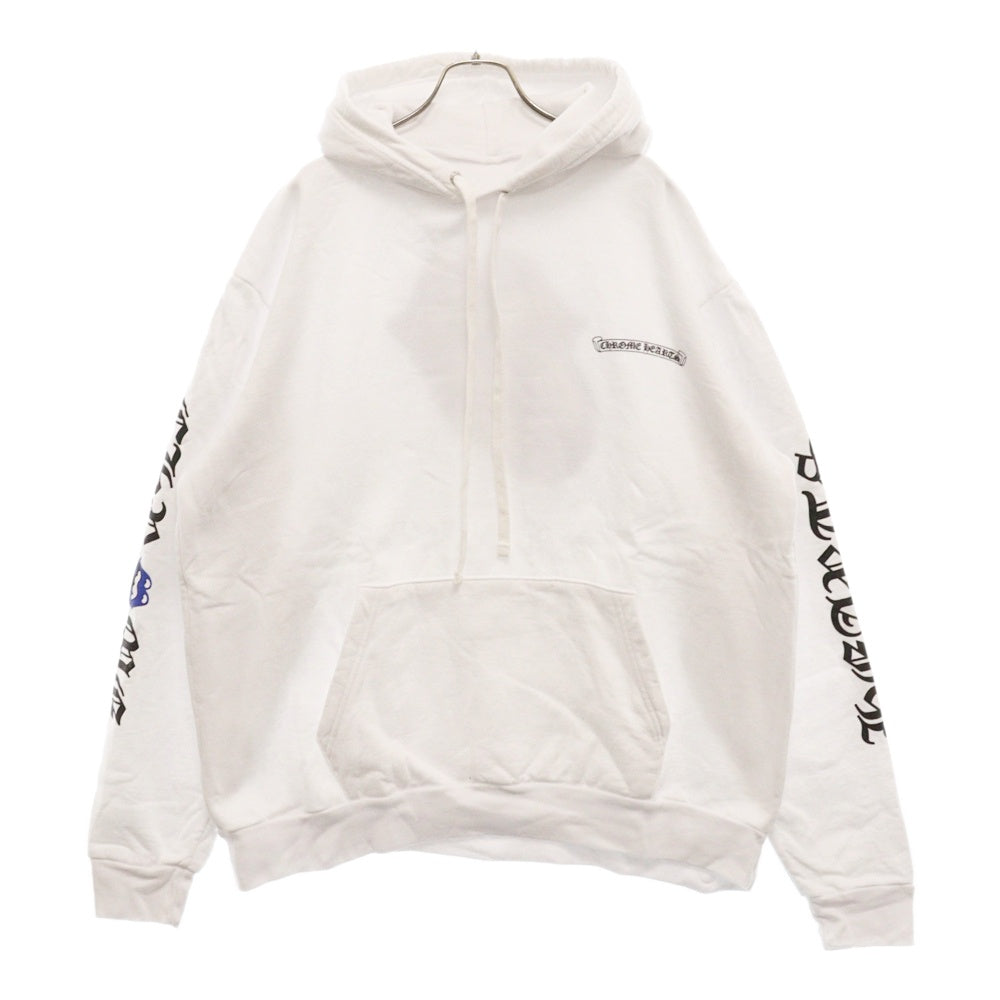 CHROME HEARTS(クロムハーツ) ×The Rolling Stones Lip And Tongue ×ローリングストーンズ リップアンドタンフーディ プルオーバーパーカー フーディー ホワイト/ブルー