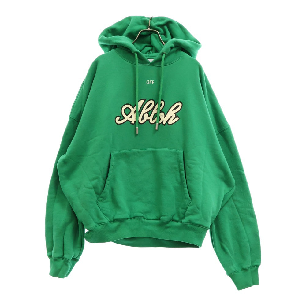 OFF-WHITE(オフホワイト) 24SS FELPA HOODIE FOOTBALL フロントロゴ フットボール フーディ パーカー OMBB118S24FLE005 グルーン