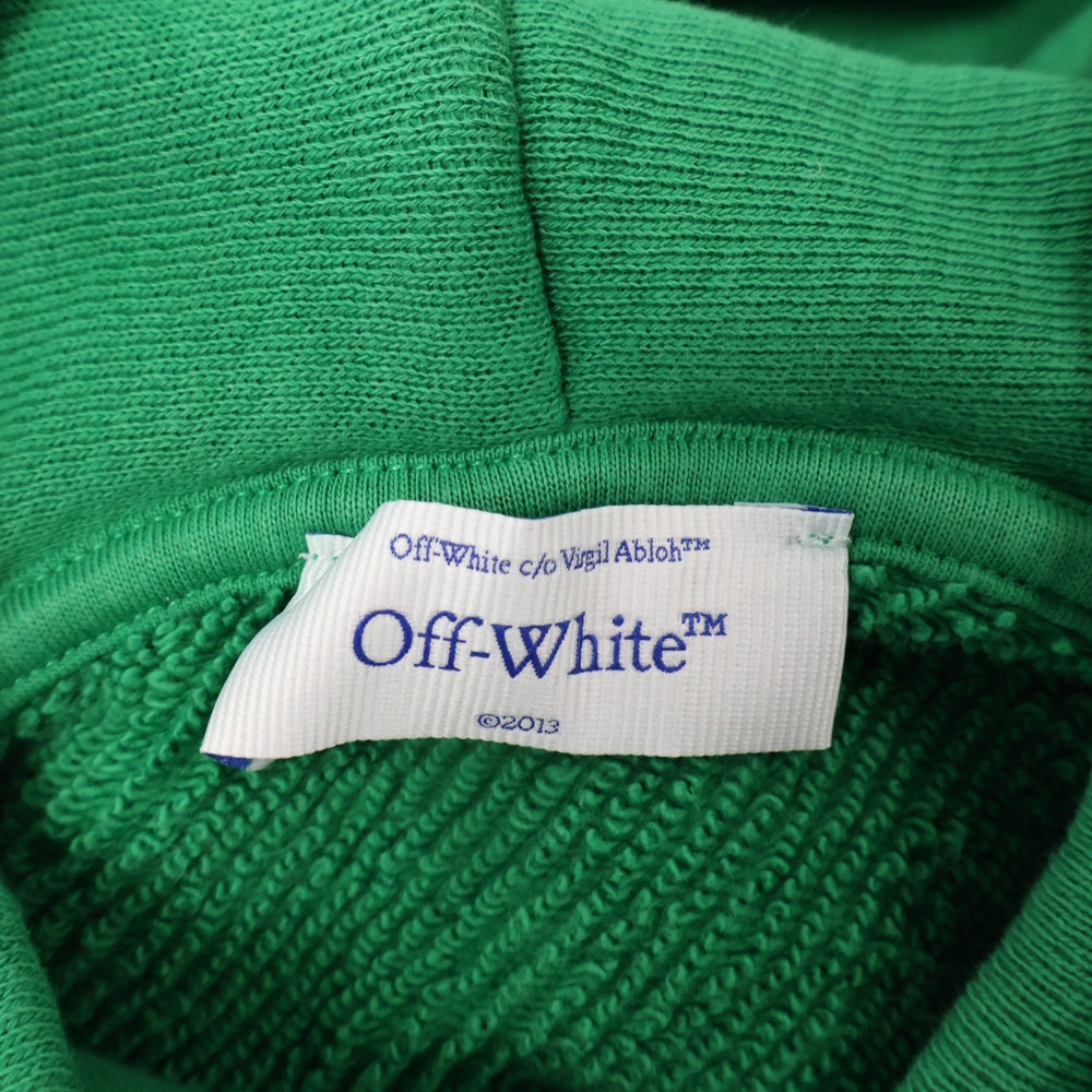 OFF-WHITE(オフホワイト) 24SS FELPA HOODIE FOOTBALL フロントロゴ フットボール フーディ パーカー OMBB118S24FLE005 グルーン
