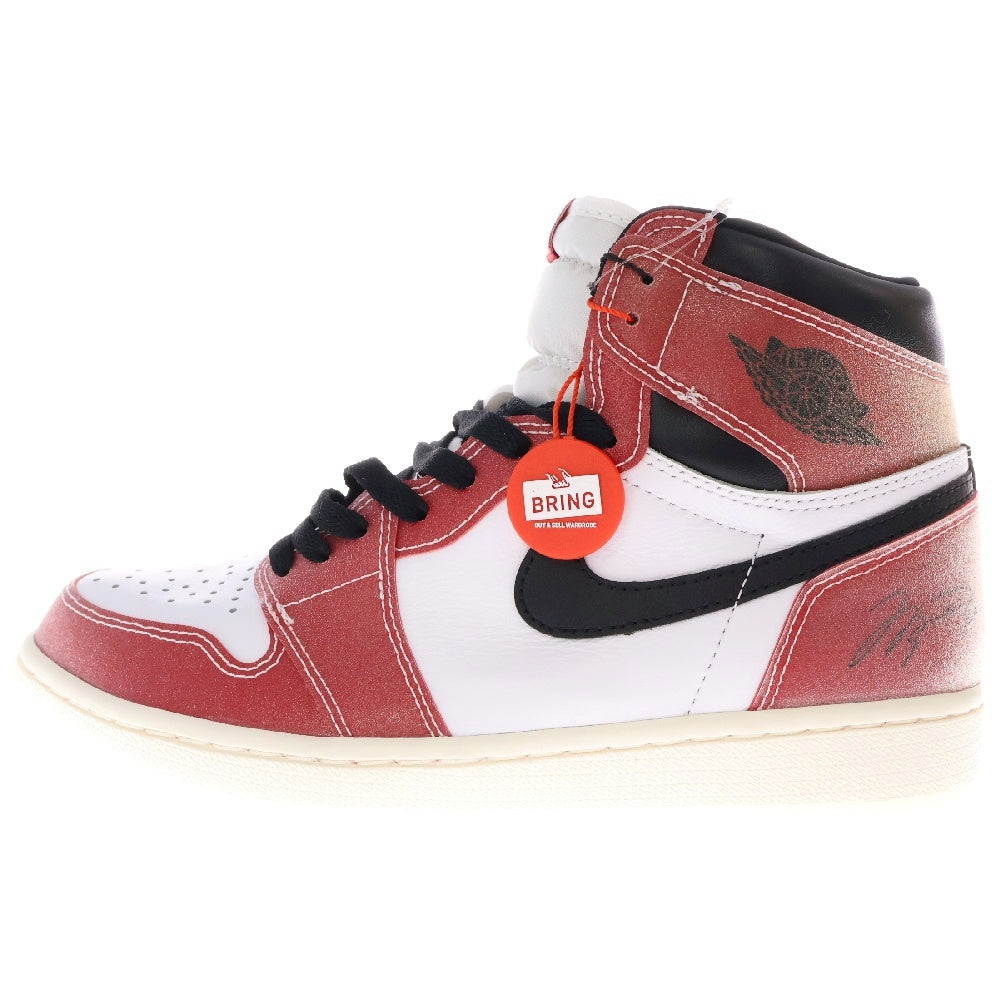 NIKE(ナイキ) ×Trophy Room AIR JORDAN 1 RETRO HIGH OG SP DA2728-100 トロフィールーム エアジョーダン シカゴ ハイカットスニーカー レッド/ホワイト US8.5/26.5cm