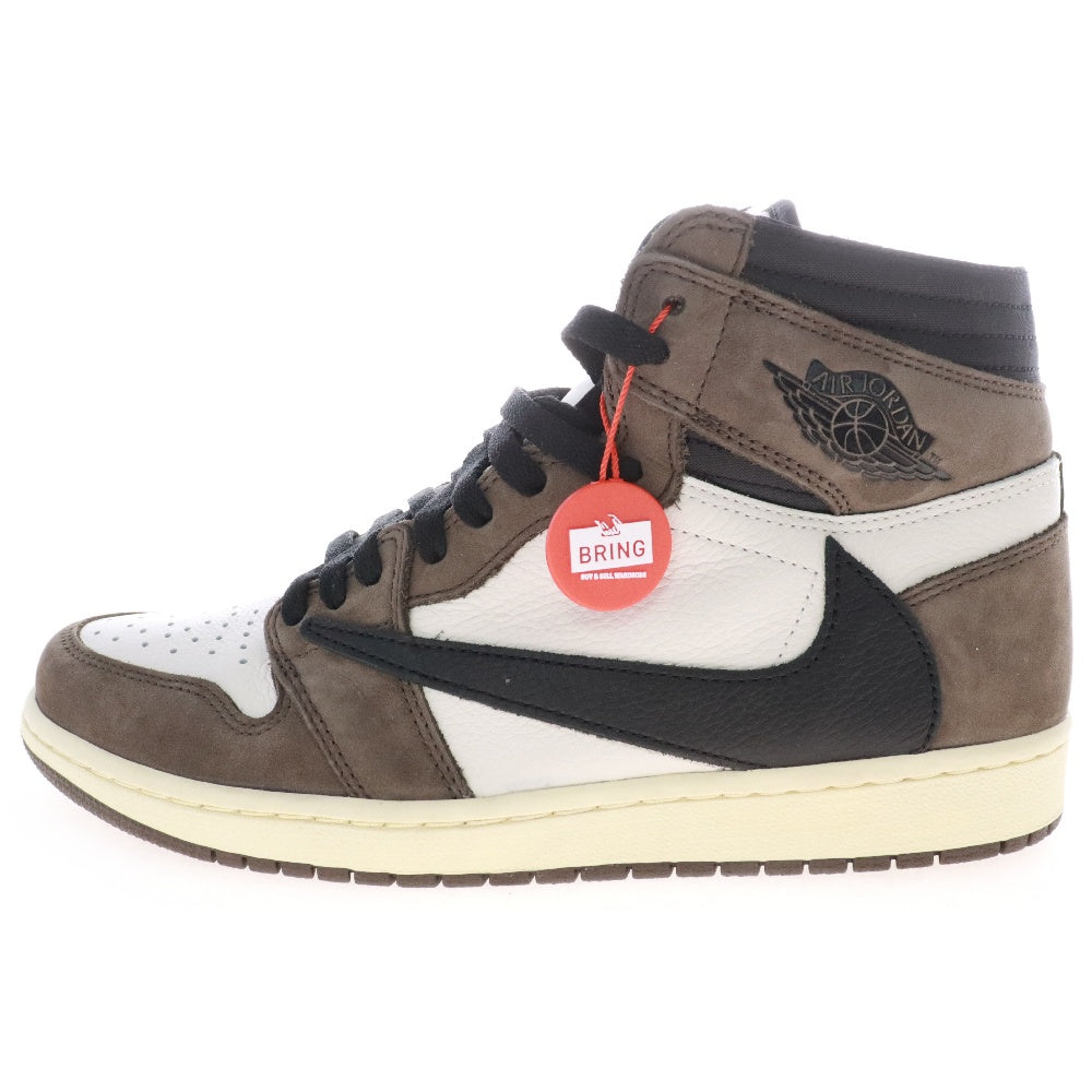 NIKE(ナイキ) ×TRAVIS SCOTT AIR JORDAN 1 RETRO HIGH OG TS SP トラヴィススコット エアジョーダン1 レトロ ハイカットスニーカー CD4487-100 ブラウン US10/28.0cm