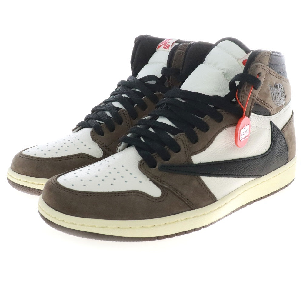 NIKE(ナイキ) ×TRAVIS SCOTT AIR JORDAN 1 RETRO HIGH OG TS SP トラヴィススコット エアジョーダン1 レトロ ハイカットスニーカー CD4487-100 ブラウン US10/28.0cm