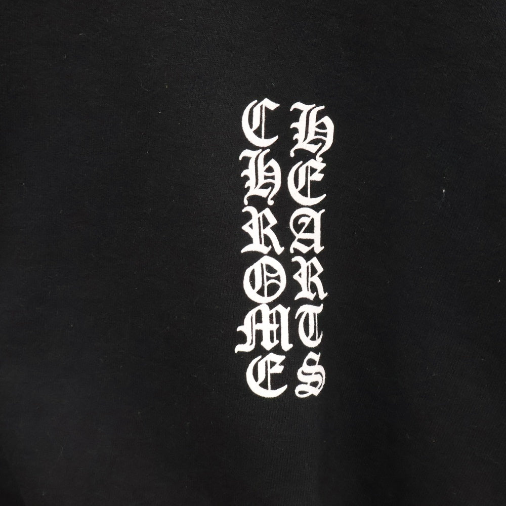 CHROME HEARTS(クロムハーツ) SWTSHRT PLVR スリーブロゴ プリント スウェット プルオーバー パーカー ブラック