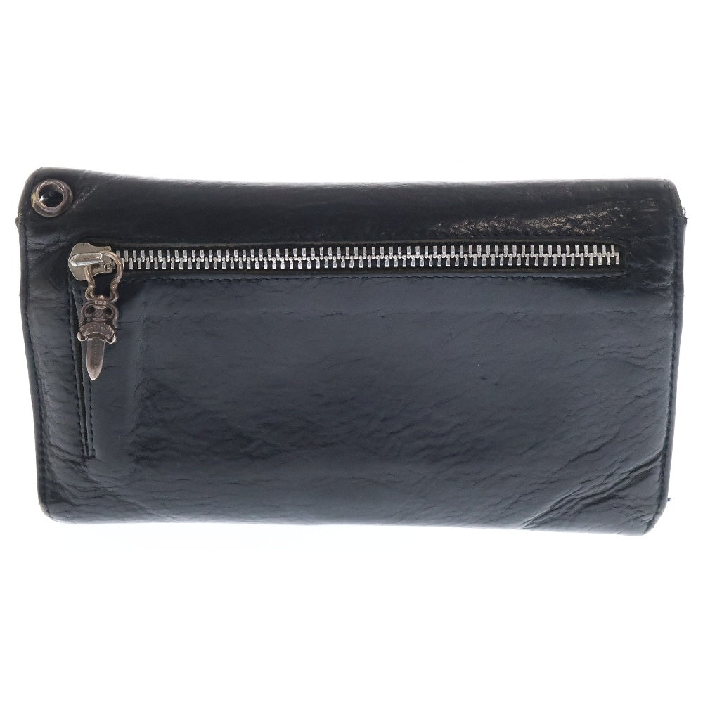 CHROME HEARTS(クロムハーツ) WAVE ウェーブ レザーウォレット 財布 ブラック BCA374