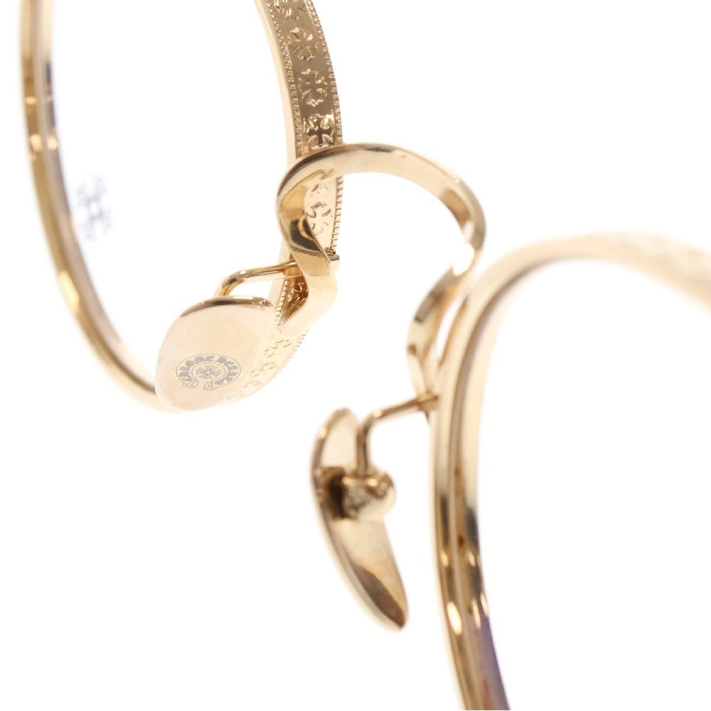 CHROME HEARTS(クロムハーツ) THICK ラウンドメタルフレームサングラス ゴールド/クリア