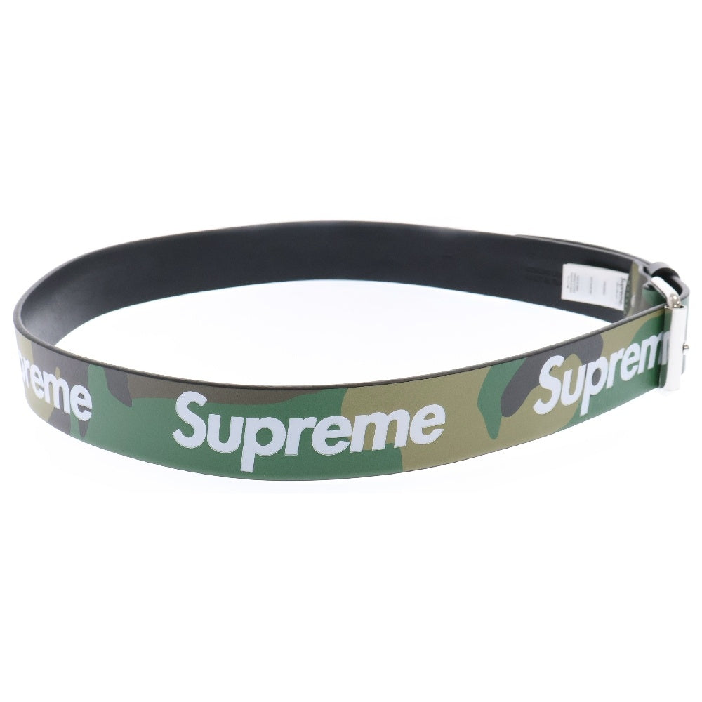 SUPREME(シュプリーム) Repeat Lether Belt リピートレザーベルト カーキ