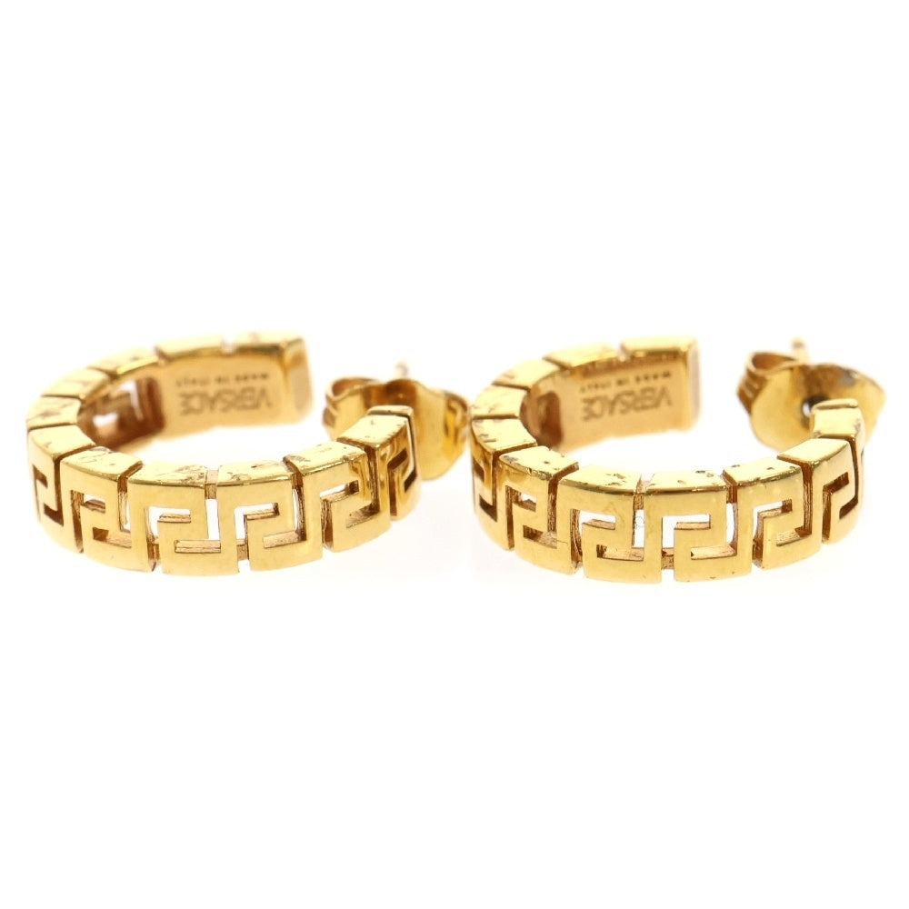 VERSACE(ヴェルサーチ) グレカモチーフ フープ イヤリング ピアス ゴールド DG28199