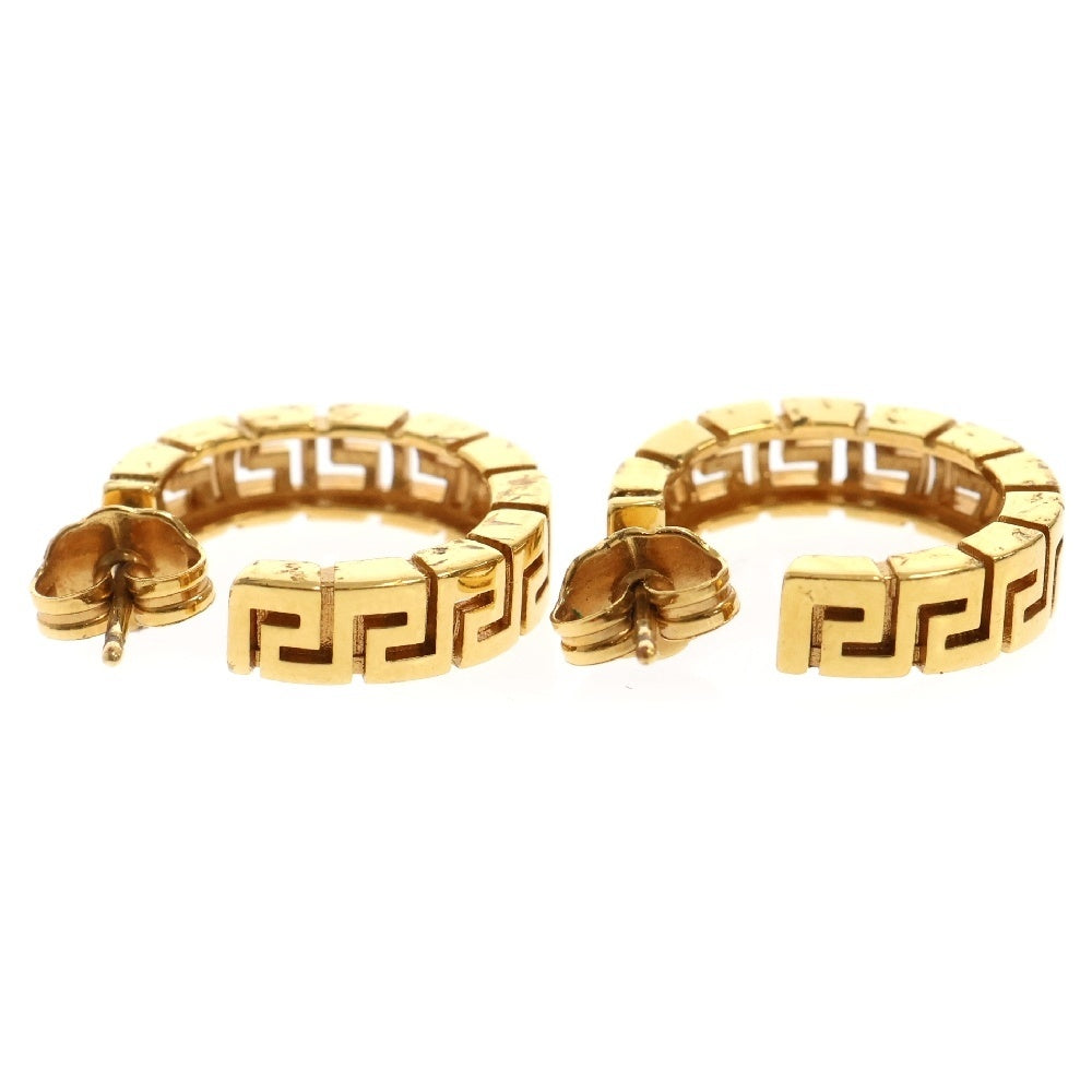 VERSACE(ヴェルサーチ) グレカモチーフ フープ イヤリング ピアス ゴールド DG28199