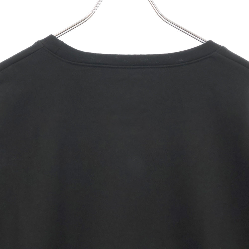 CHROME HEARTS(クロムハーツ) Horseshoe L/S Sweatshirt ホースシュープリント 袖フローラル クルーネックスウェットトレーナー ブラック