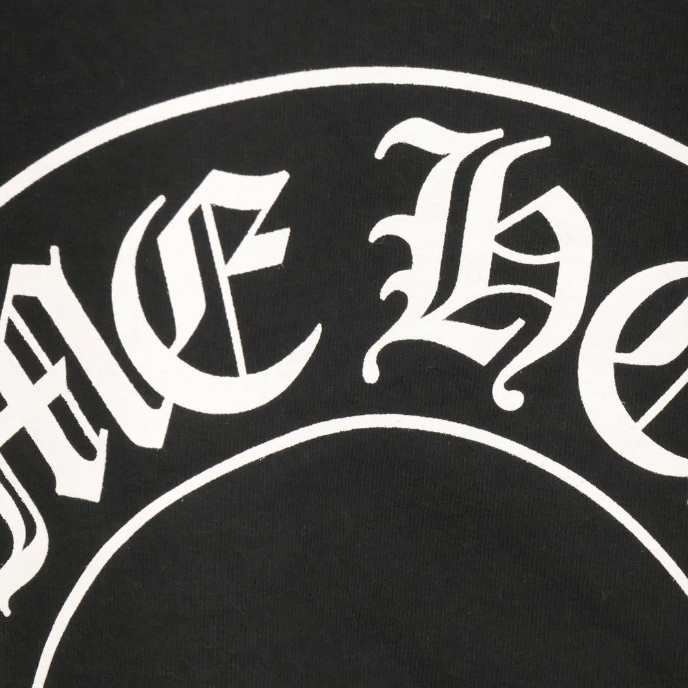 CHROME HEARTS(クロムハーツ) Horseshoe L/S Sweatshirt ホースシュープリント 袖フローラル クルーネックスウェットトレーナー ブラック