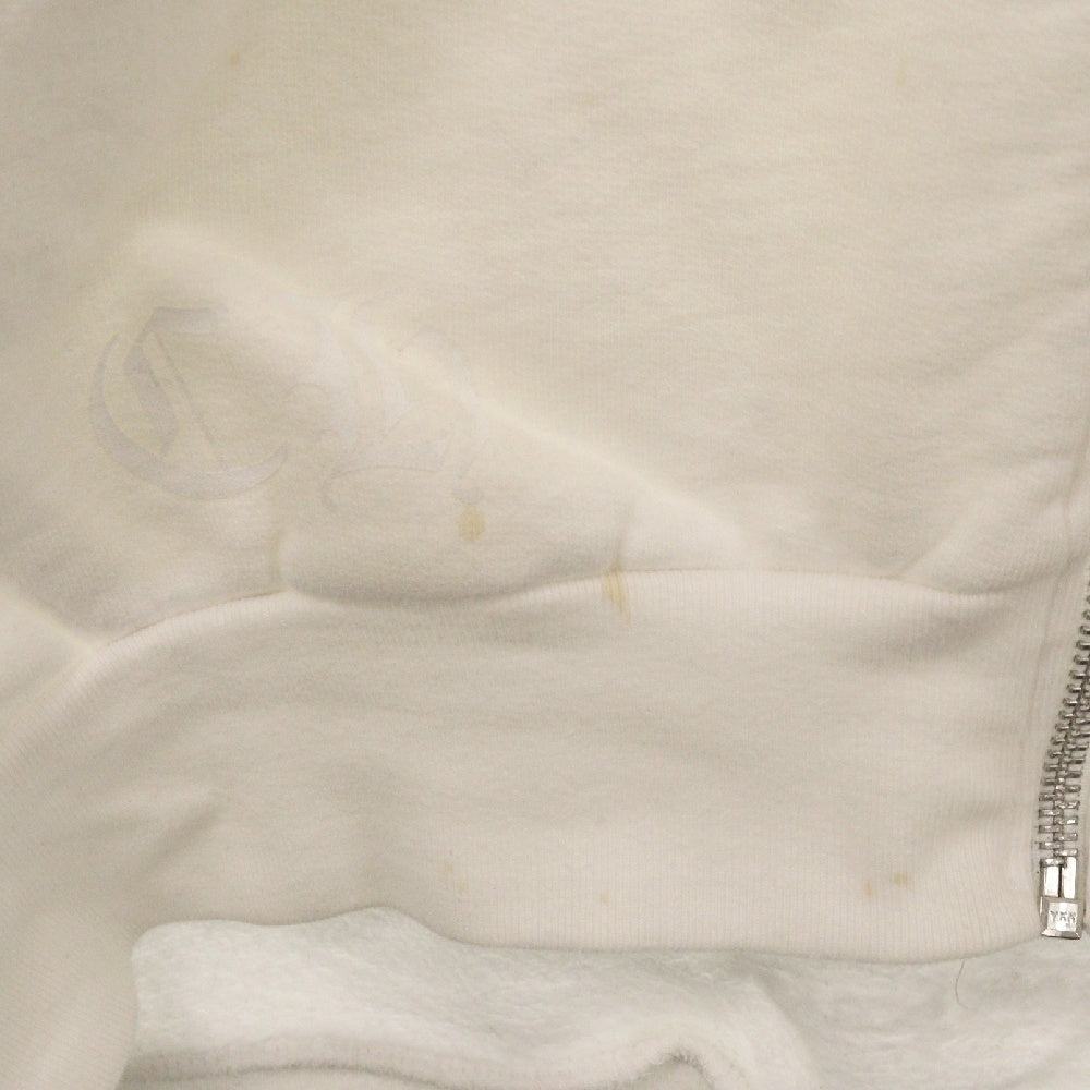 CHROME HEARTS(クロムハーツ) SWTSHRT HD ZIP バックアーチロゴプリントジップアップパーカ スウェット ホワイト