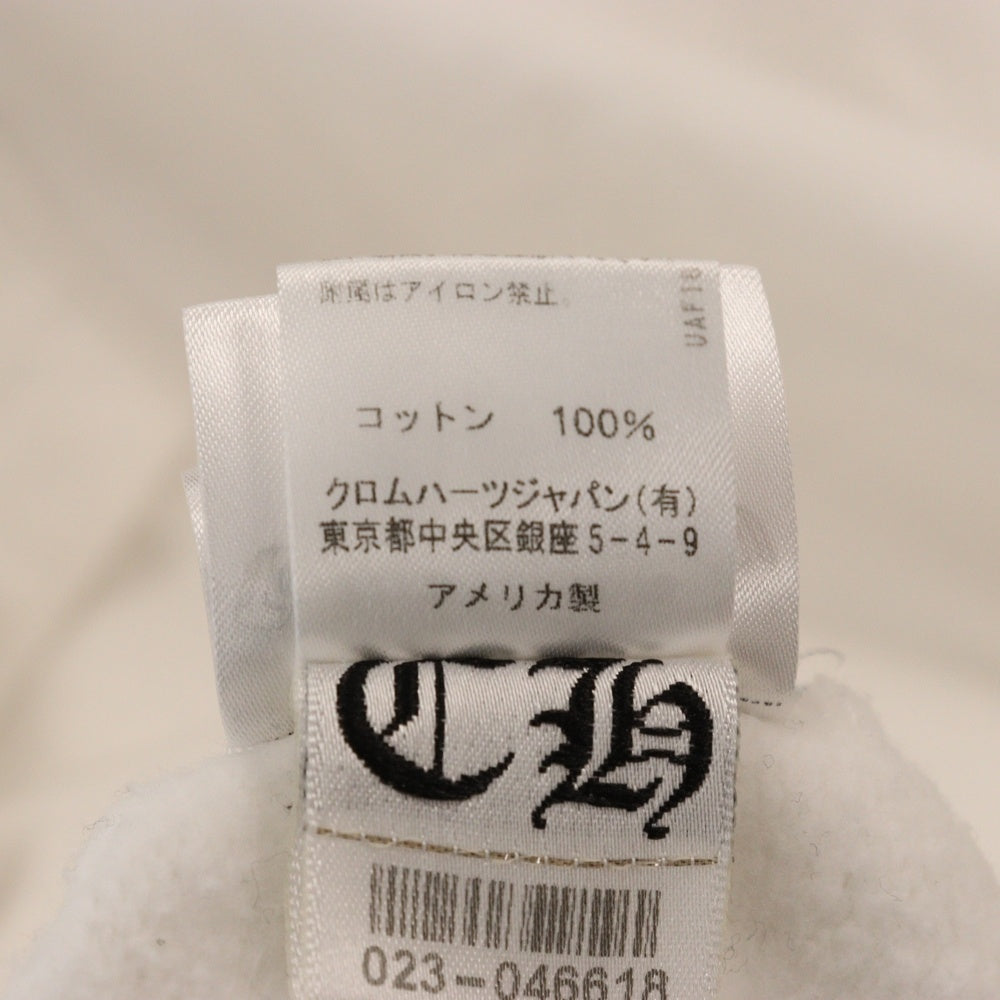 CHROME HEARTS(クロムハーツ) SWTSHRT HD ZIP バックアーチロゴプリントジップアップパーカ スウェット ホワイト