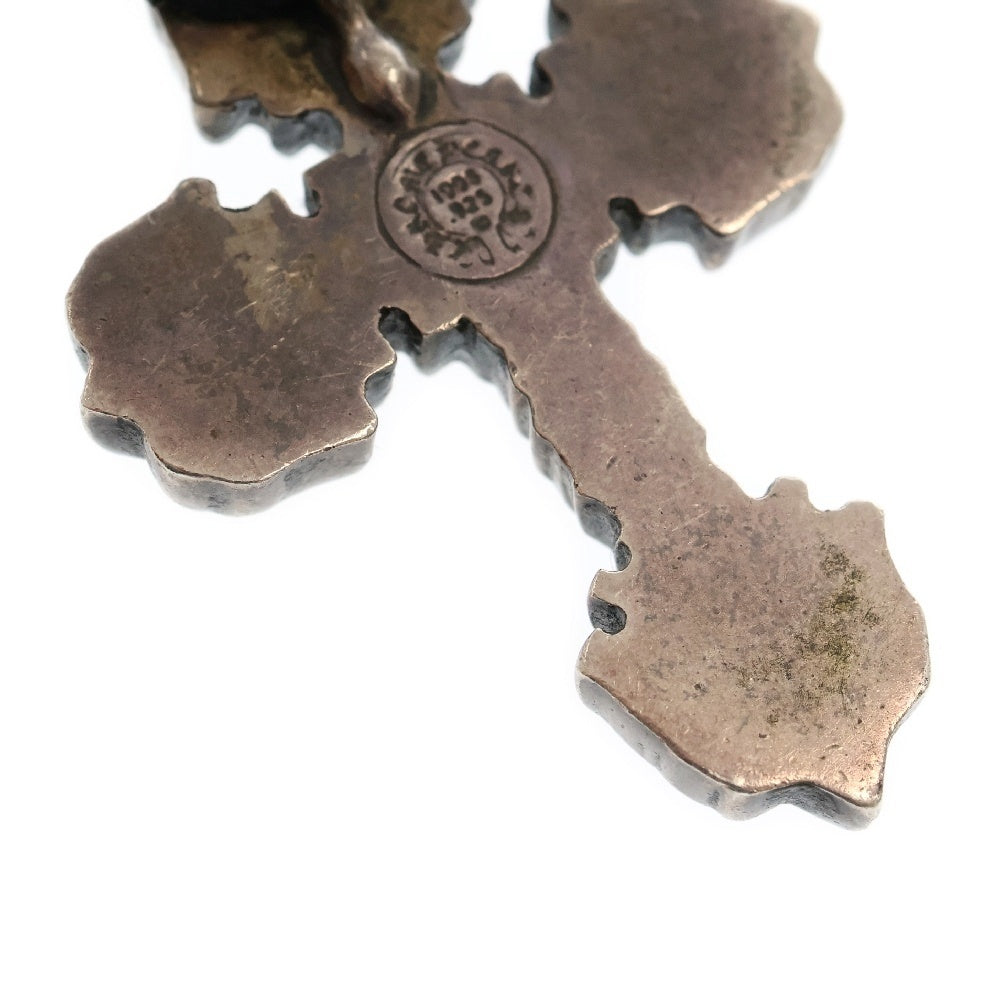 CHROME HEARTS(クロムハーツ) FILIG CROSS-XSM LB フィリグリークロスXS wレザーブレイド シルバーネックレス