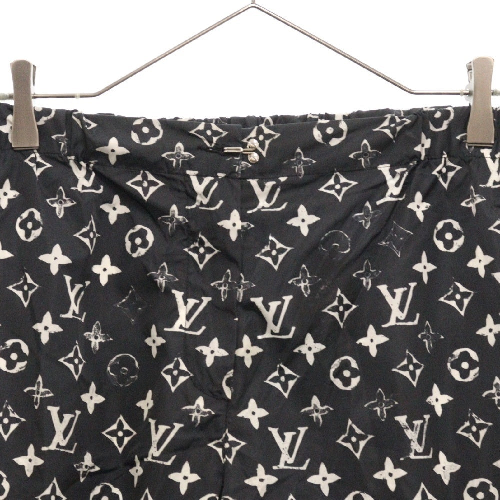 LOUIS VUITTON(ルイヴィトン) 20SS ステンシルエフェクト モノグラムジョギング ナイロンパンツ RW201W DFU FIPA11 ブラック