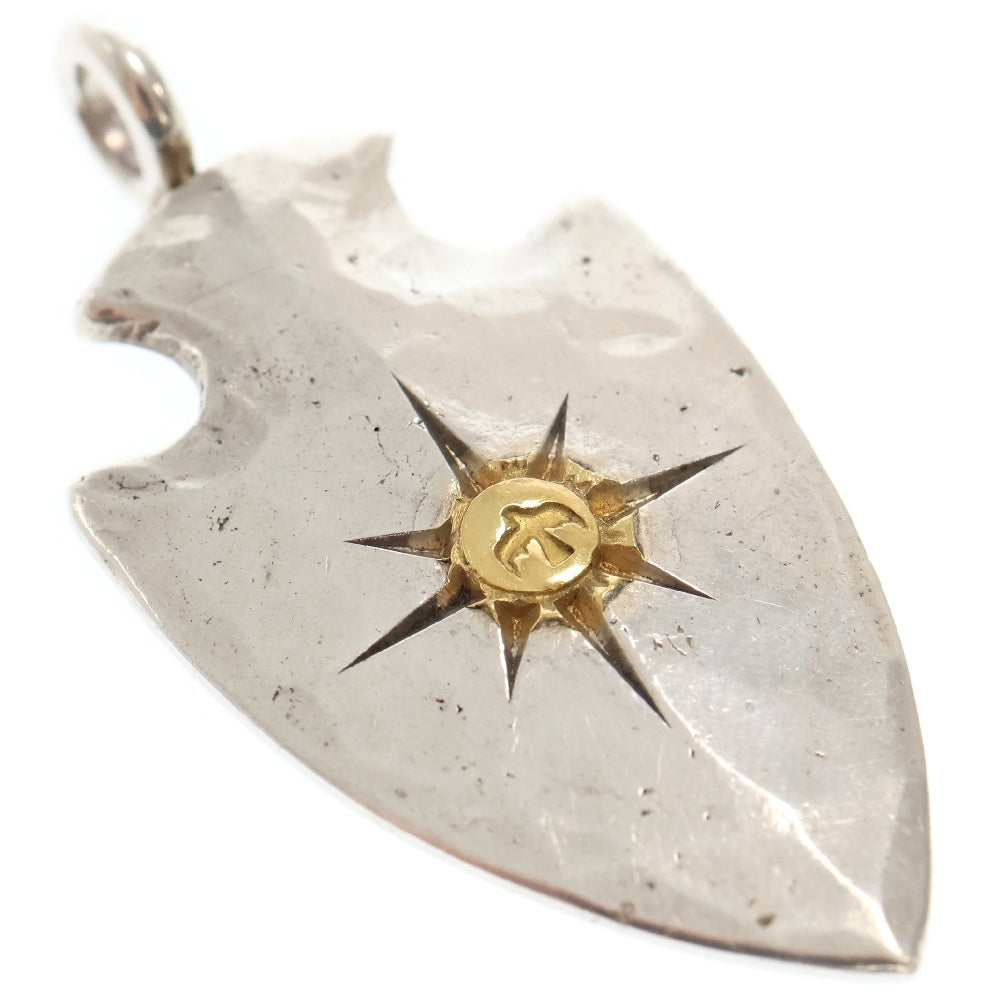 goro's(ゴローズ) メタル付き矢じり大 ペンダントトップ シルバー/ゴールド