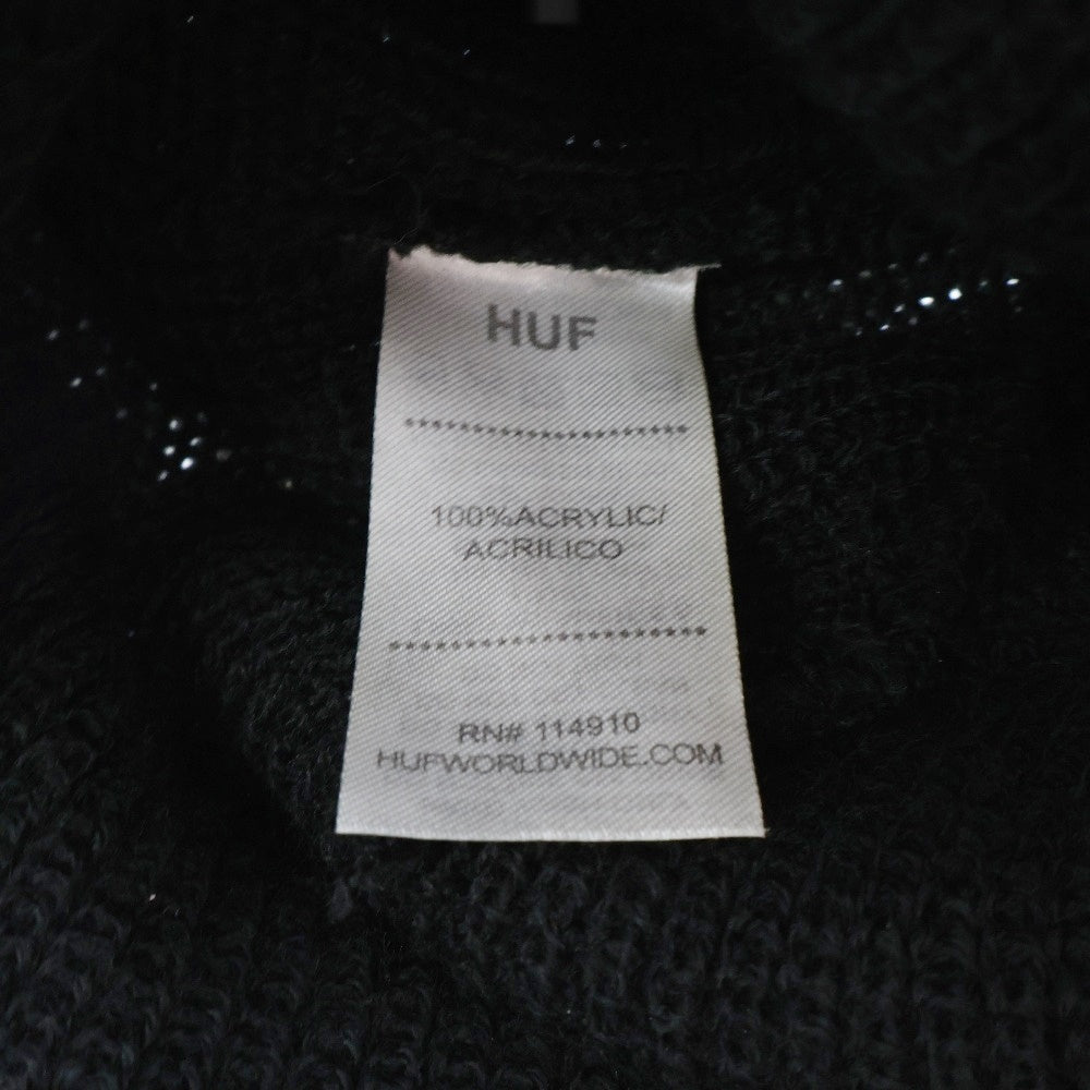 HUF(ハフ) ボックス ブランドロゴ ニット帽 ブラック