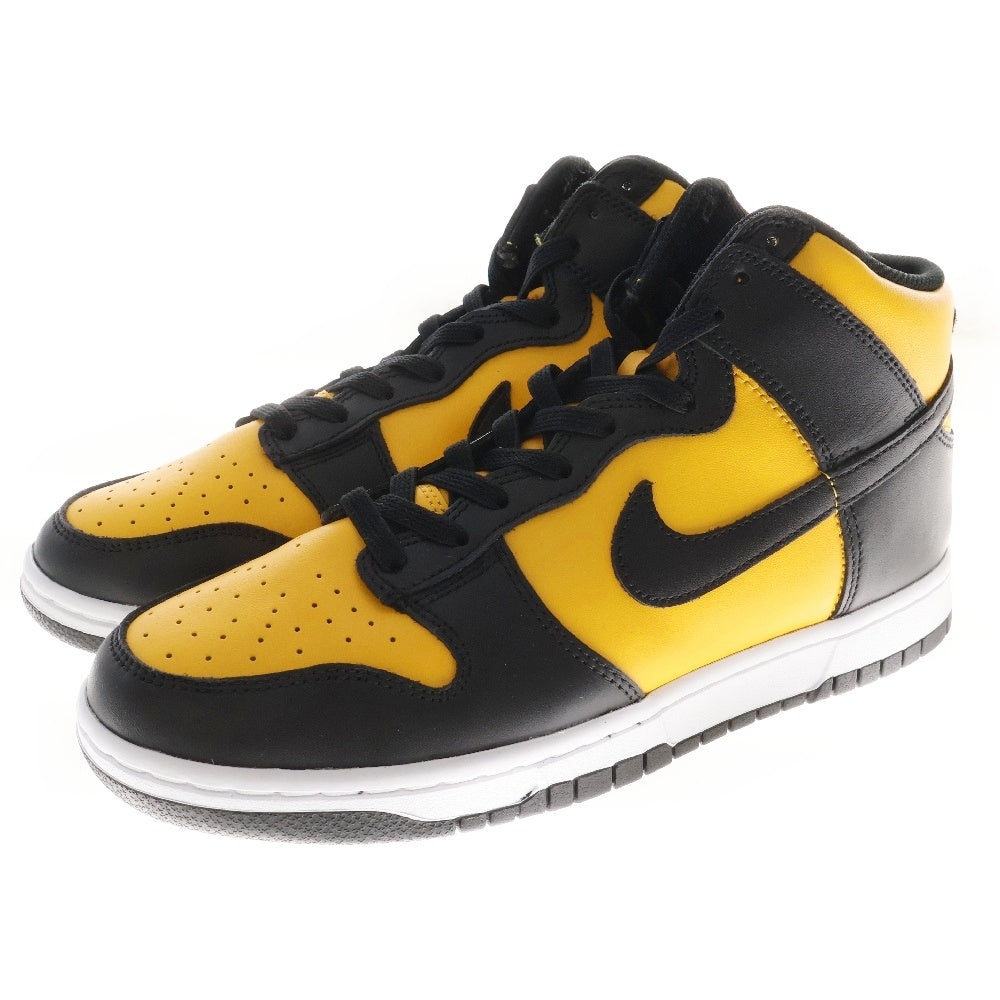 NIKE(ナイキ) DUNK HIGH RETRO UNIVERSITY GOLD AND BLACK ダンク ユニバーシティ ハイカットスニーカー イエロー/ブラック US9/27.0cm DD1399-700