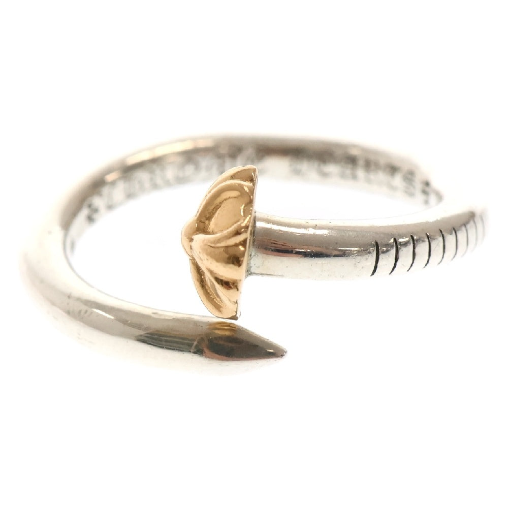 CHROME HEARTS(クロムハーツ) 22k NAIL CRSBALL コンビ ネイル クロスボール リング シルバー /ゴールド