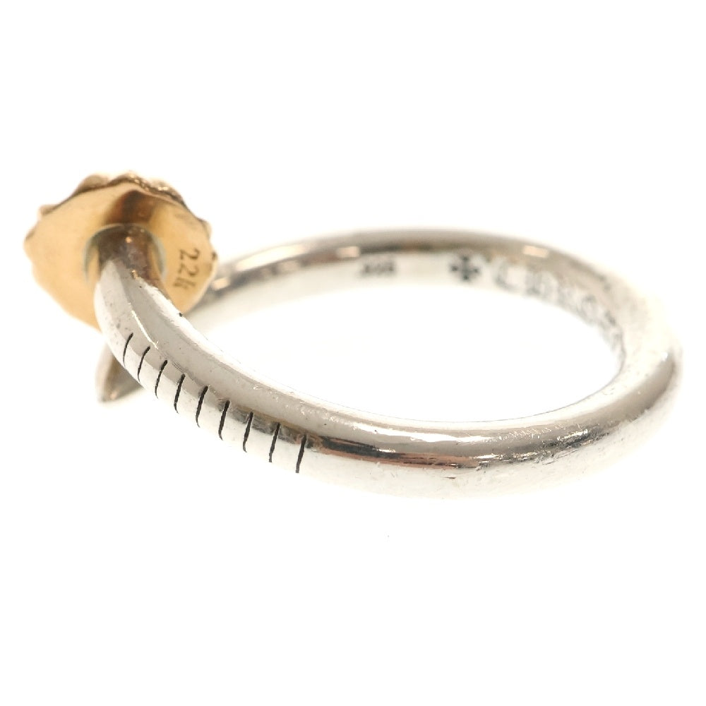 CHROME HEARTS(クロムハーツ) 22k NAIL CRSBALL コンビ ネイル クロスボール リング シルバー /ゴールド