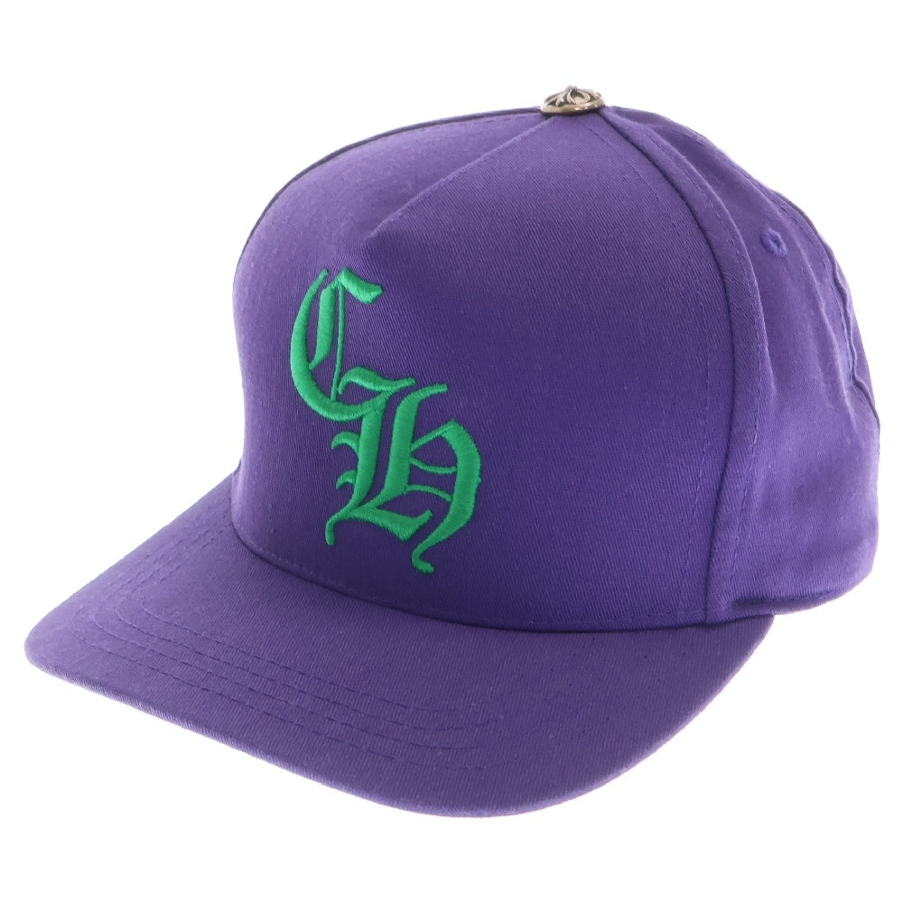 CHROME HEARTS(クロムハーツ) CH HAT CH刺繍ベースボールキャップ 帽子 パープル
