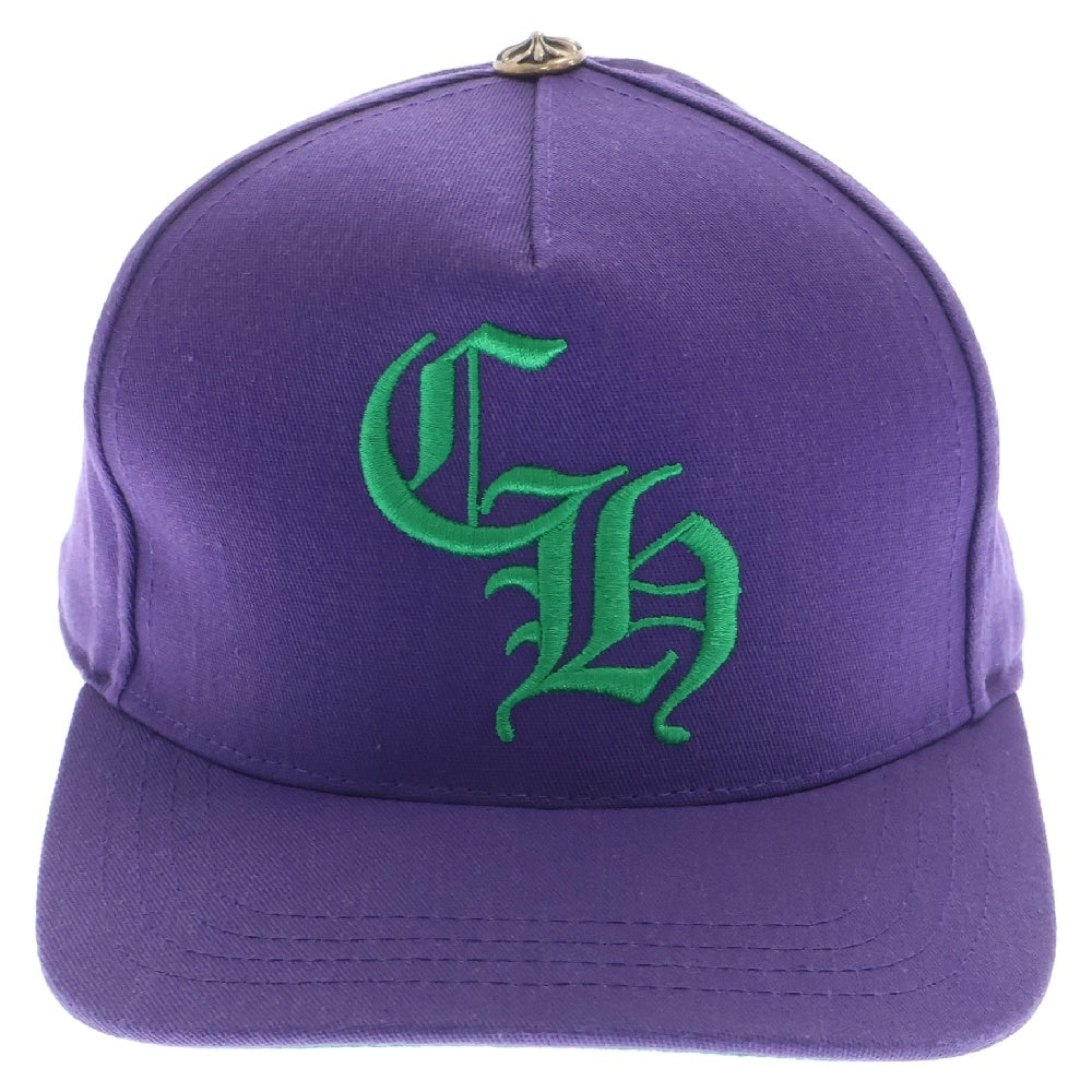 CHROME HEARTS(クロムハーツ) CH HAT CH刺繍ベースボールキャップ 帽子 パープル