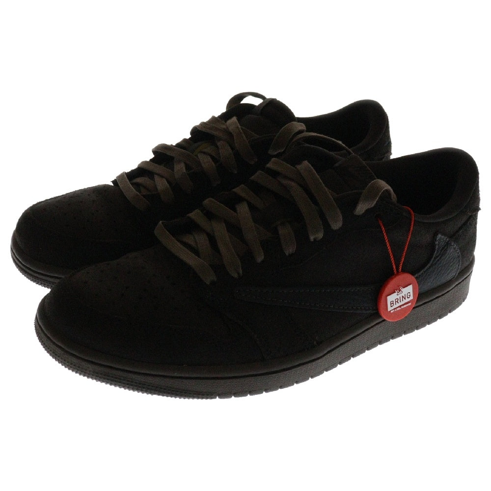NIKE(ナイキ) ×TRAVIS SCOTT AIR JORDAN 1 LOW OG SP DM7866-202 トラヴィススコット エアジョーダン1 スエードレザー ローカットスニーカー ブラウン US8.5/26.5cm