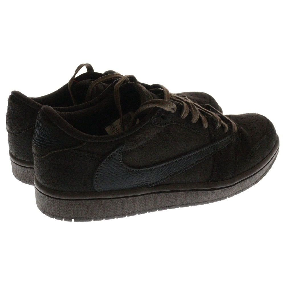NIKE(ナイキ) ×TRAVIS SCOTT AIR JORDAN 1 LOW OG SP DM7866-202 トラヴィススコット エアジョーダン1 スエードレザー ローカットスニーカー ブラウン US8.5/26.5cm