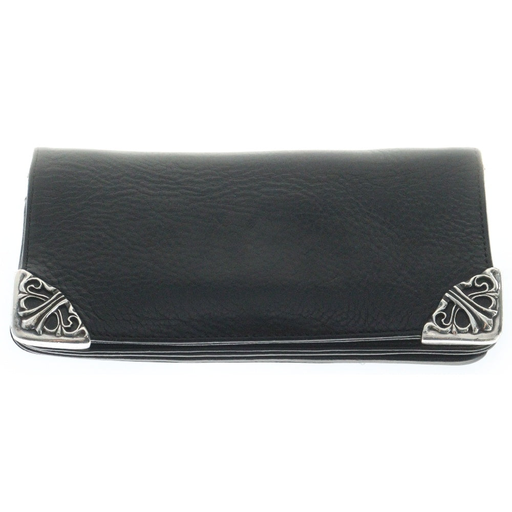 CHROME HEARTS(クロムハーツ) LNG SNGL FLD TIPS シングルフォールド レザーウォレット 財布 ブラック BCA380