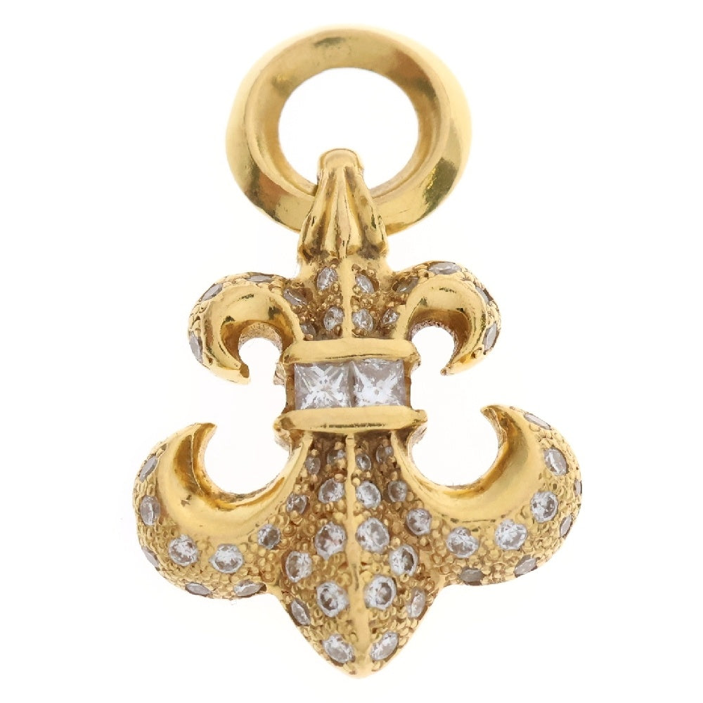 CHROME HEARTS(クロムハーツ) 22K BS FLUER CHARM P/D BSフレアチャーム PAVEダイヤ ネックレストップ ゴールド