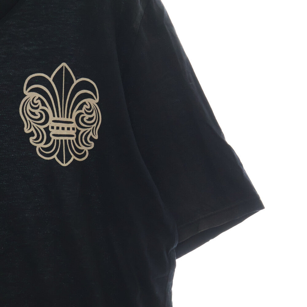 CHROME HEARTS(クロムハーツ) BSフレア プリント Vネック 半袖Tシャツ カットソー ブラック