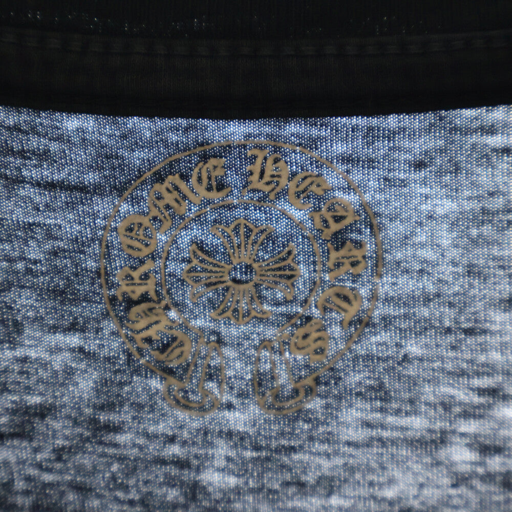 CHROME HEARTS(クロムハーツ) BSフレア プリント Vネック 半袖Tシャツ カットソー ブラック