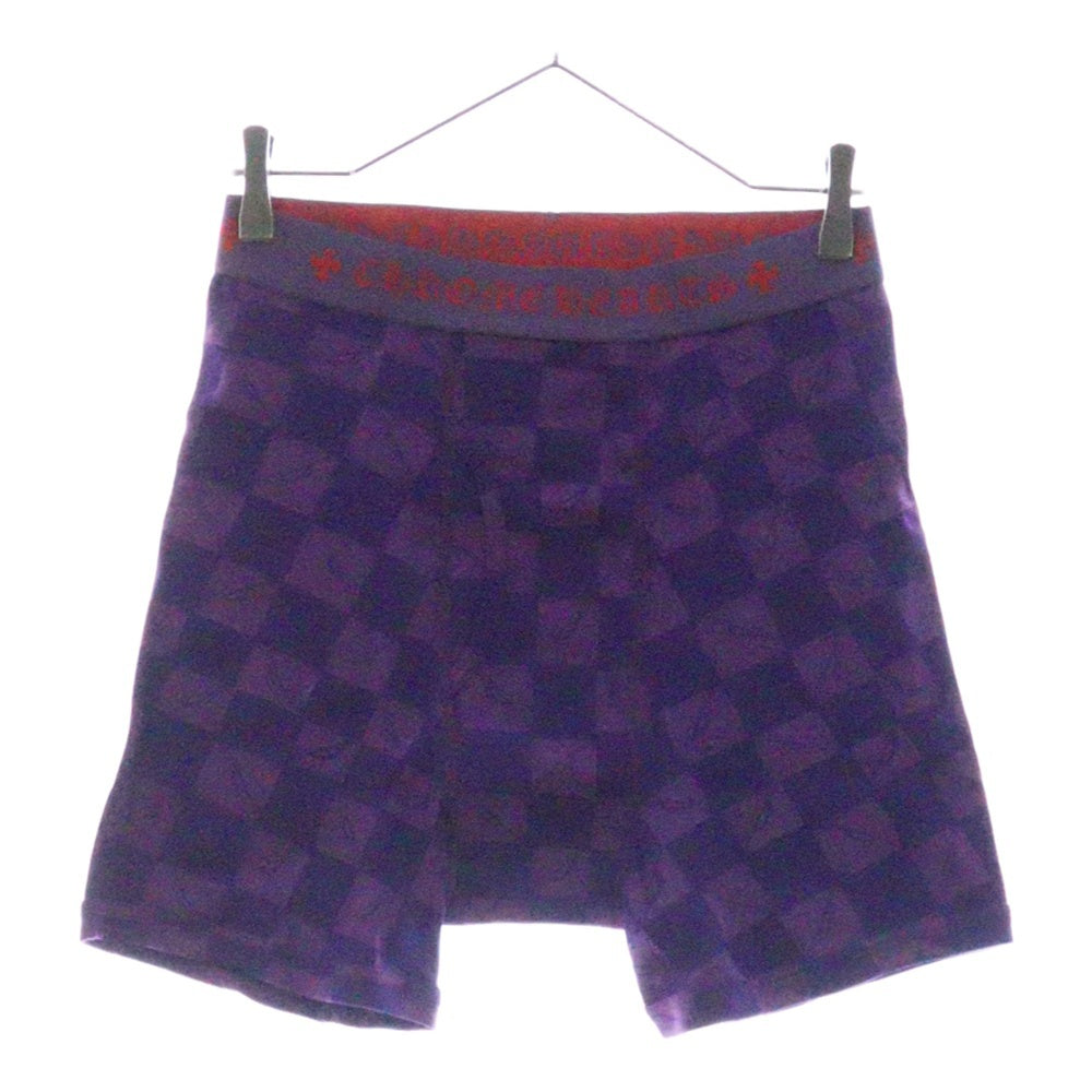 CHROME HEARTS(クロムハーツ) CLASSIC RIB BOXER 99 EYES チェッカーボクサーパンツ パープル