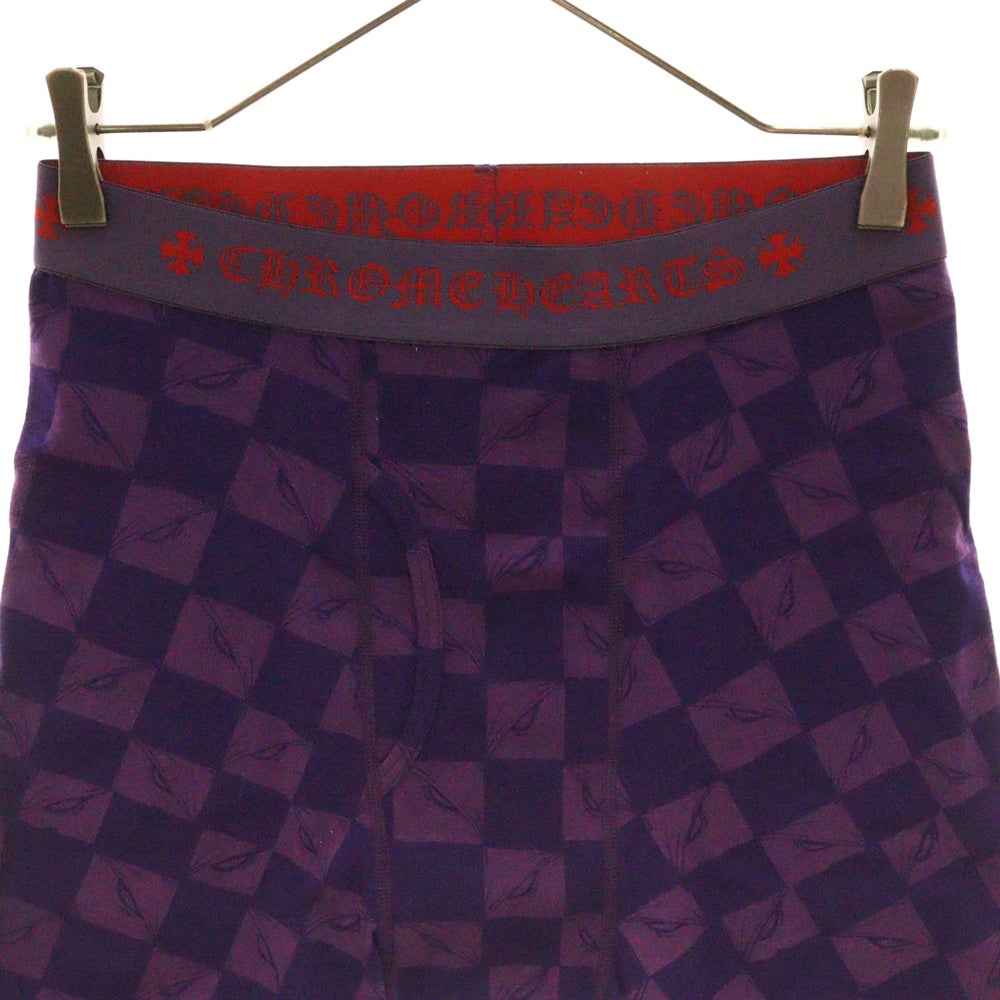 CHROME HEARTS(クロムハーツ) CLASSIC RIB BOXER 99 EYES チェッカーボクサーパンツ パープル